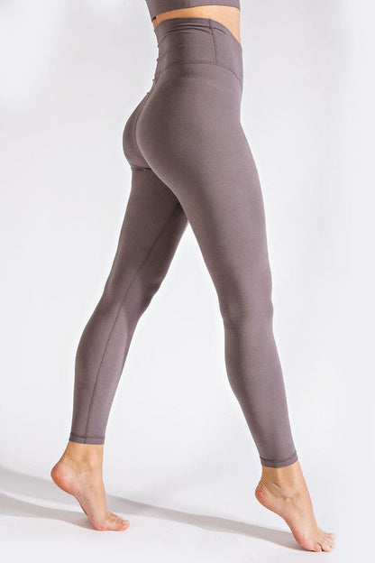 V Waist Full Length Leggings by Rae Mode | Fleurcouture