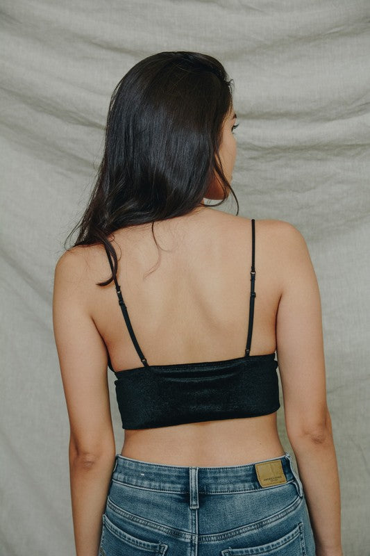 Velvet Longline Bralette by Leto Accessories | Fleurcouture