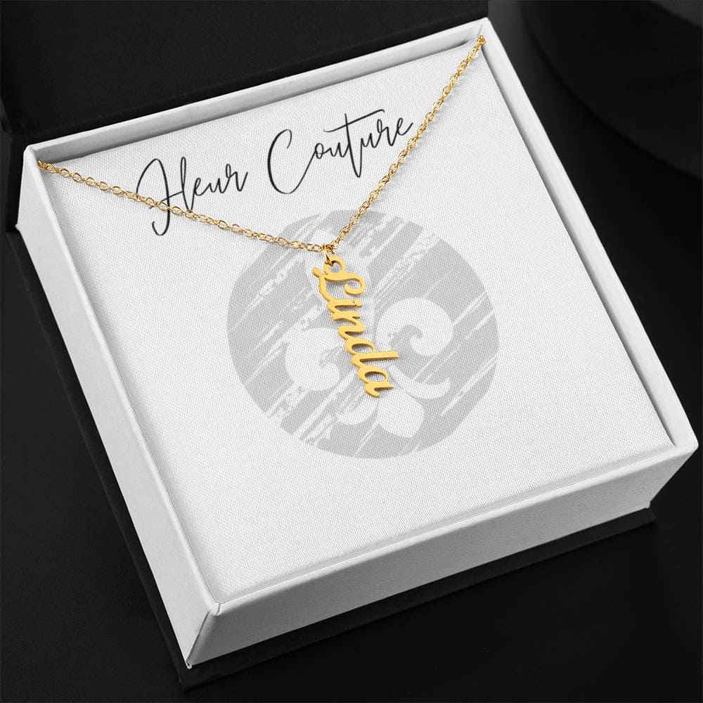 Vertical custom name necklace Jewelry by ShineOn Fulfillment | Fleurcouture