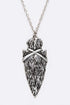 Vintage Arrow Head Pendant Necklace Set Silver O/S by LA Jewelry Plaza | Fleurcouture