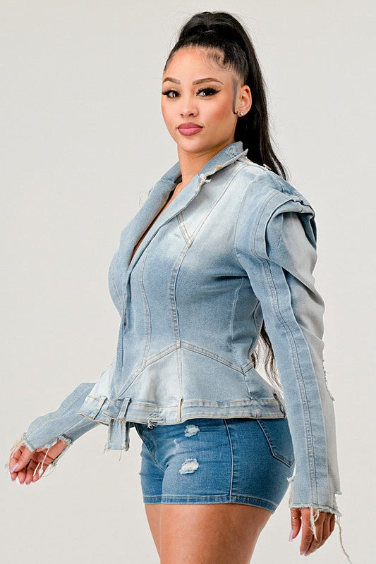 Vintage Denim Jean Jacket DENIM by Athina | Fleurcouture