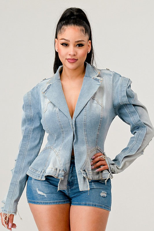 Vintage Denim Jean Jacket DENIM by Athina | Fleurcouture