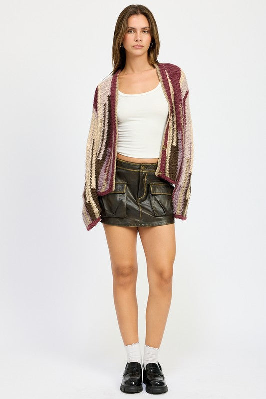 VINTAGE MINI SKIRT WITH POCKETS BROWN S by Emory Park | Fleurcouture