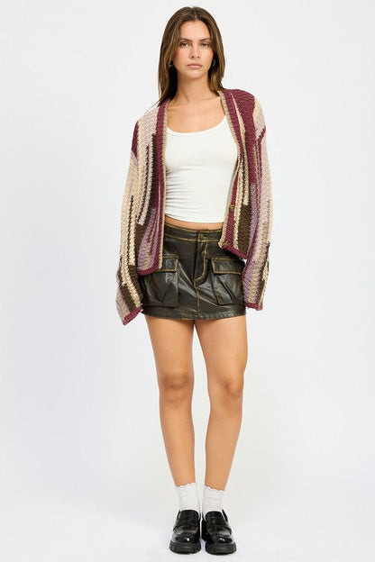 VINTAGE MINI SKIRT WITH POCKETS BROWN S by Emory Park | Fleurcouture