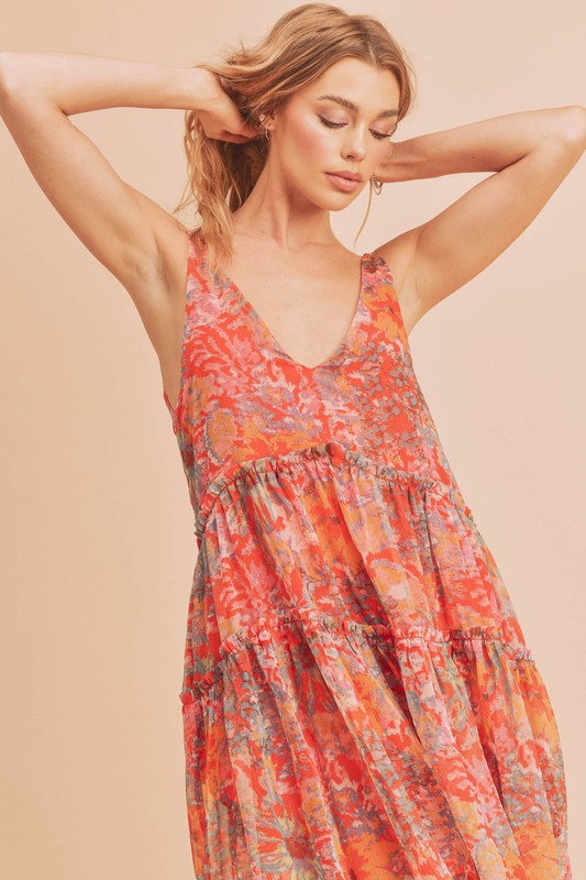 Violetta Maxi Dress BLACK MULTI S by Aemi + Co | Fleurcouture