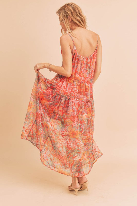 Violetta Maxi Dress BLACK MULTI S by Aemi + Co | Fleurcouture