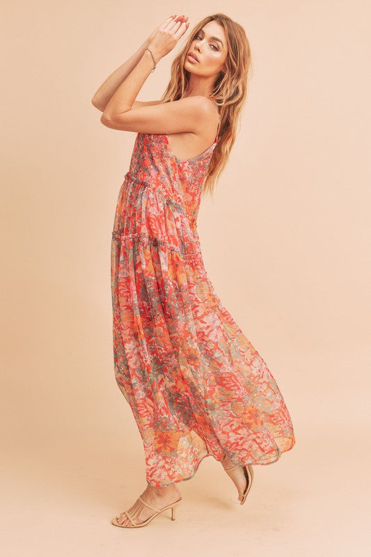 Violetta Maxi Dress BLACK MULTI S by Aemi + Co | Fleurcouture
