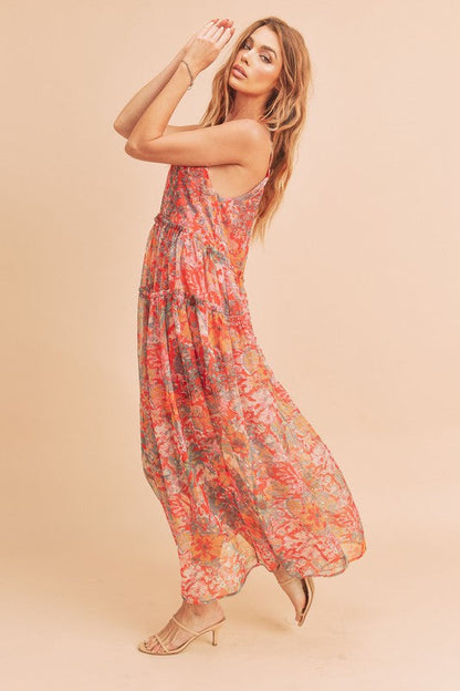 Violetta Maxi Dress BLACK MULTI S by Aemi + Co | Fleurcouture