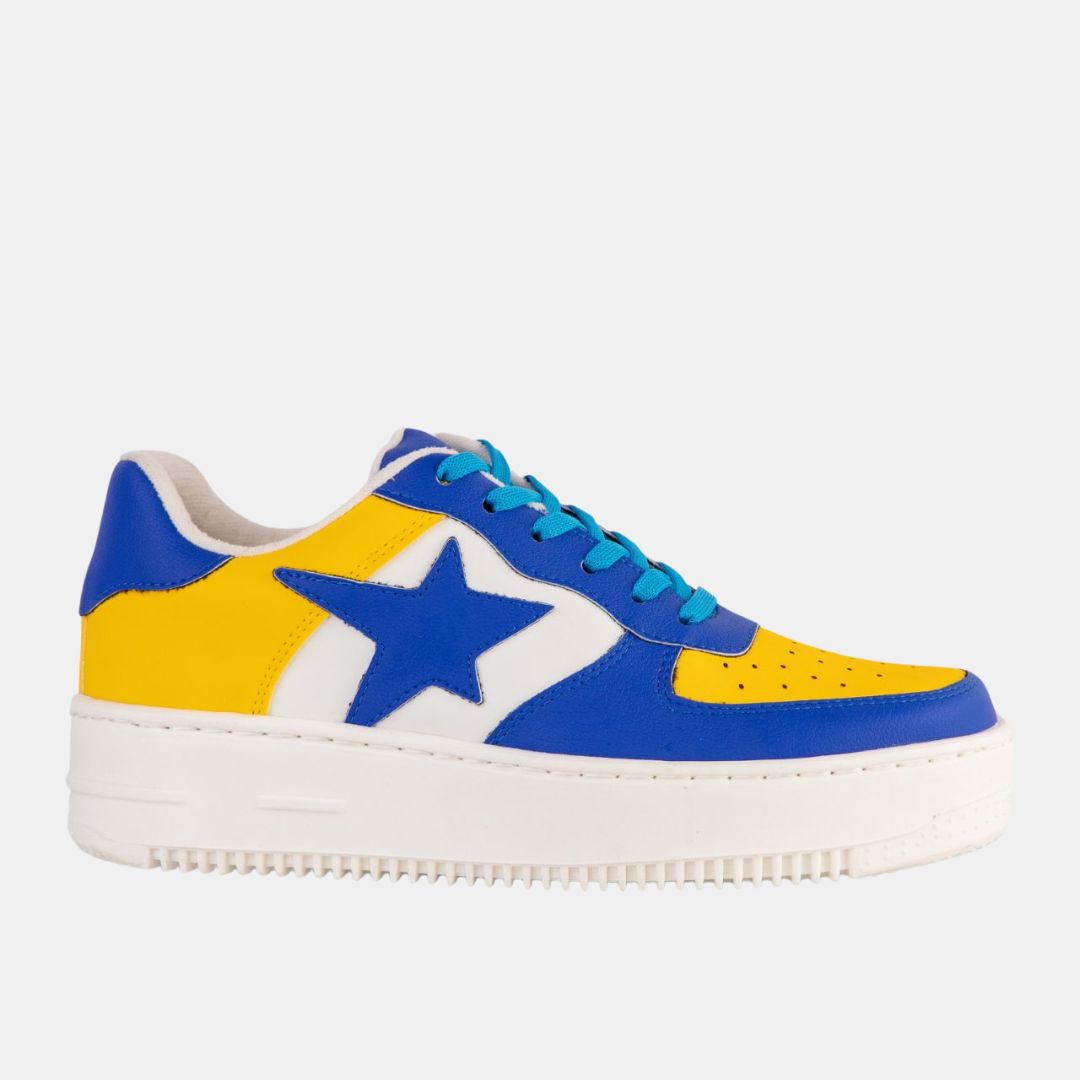 Viva 4 Blue/Yellow 6 SNEAKERS by MODAPASSO | Fleurcouture