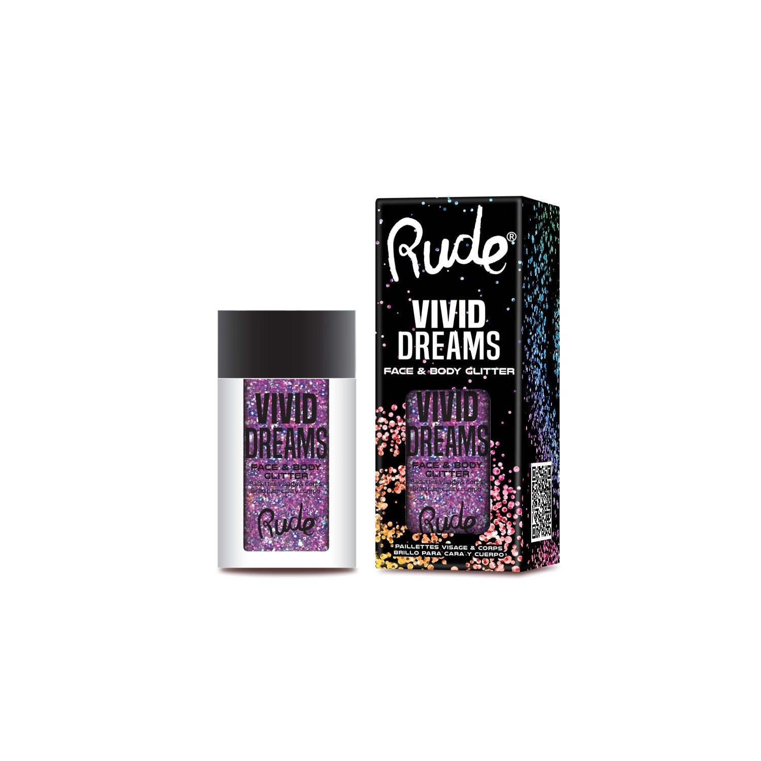 Vivid Dreams Face &amp; Body Glitter Galaxy Cluster Loose Glitter &amp; Pigments by Rude Cosmetics | Fleurcouture