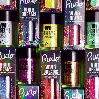 Vivid Dreams Face &amp; Body Glitter Loose Glitter &amp; Pigments by Rude Cosmetics | Fleurcouture