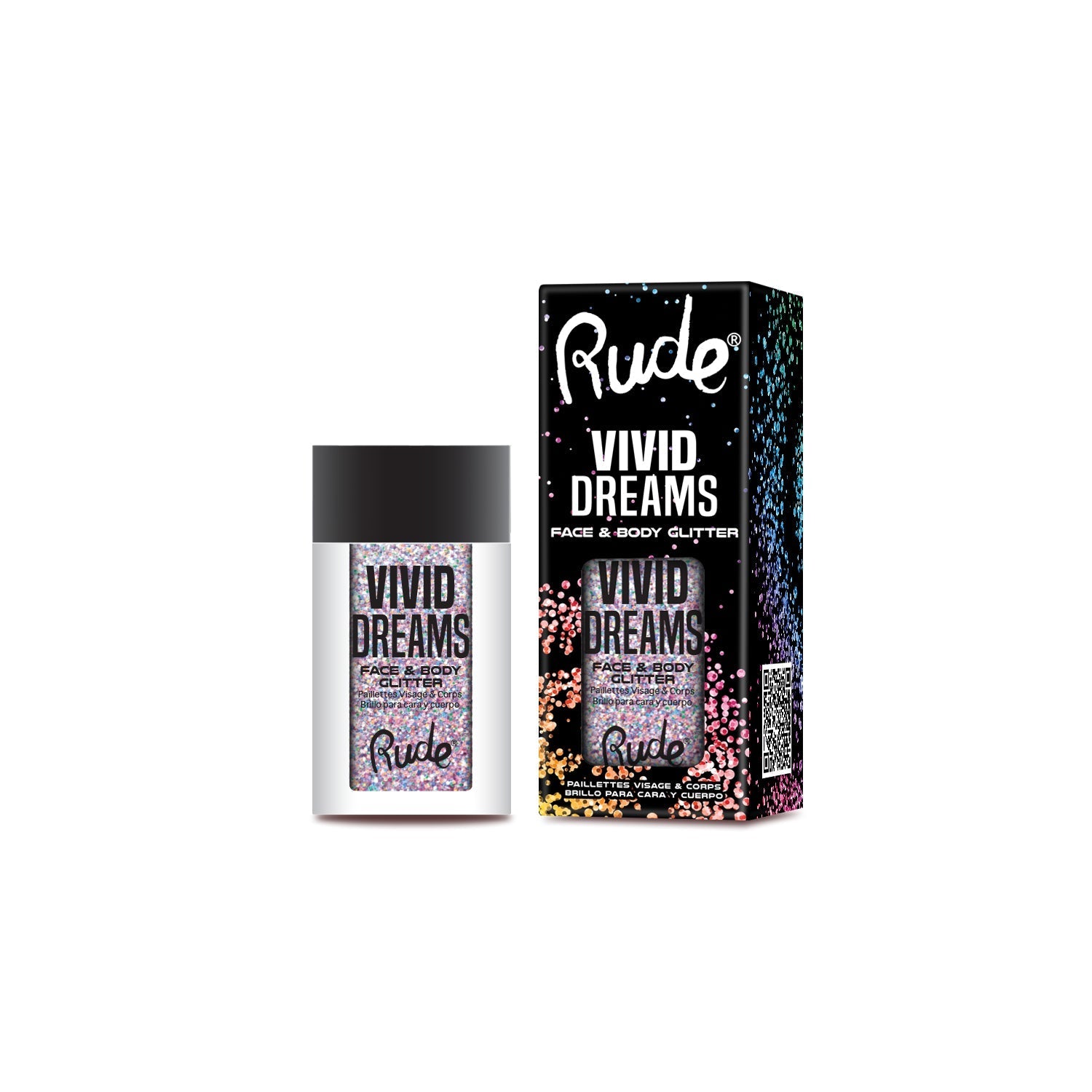 Vivid Dreams Face &amp; Body Glitter Multiverse Loose Glitter &amp; Pigments by Rude Cosmetics | Fleurcouture