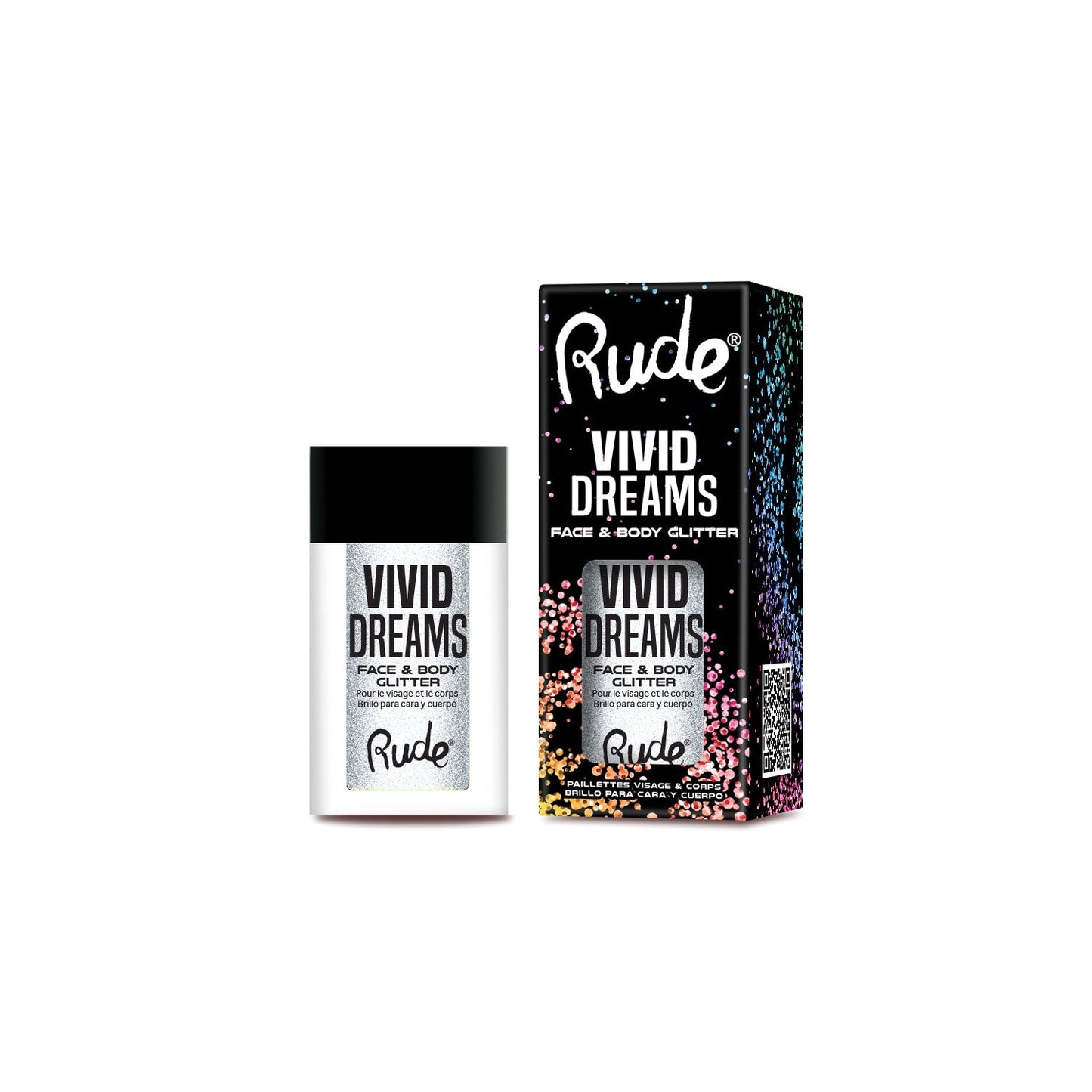 Vivid Dreams Face & Body Glitter Parallel Universe Loose Glitter & Pigments by Rude Cosmetics | Fleurcouture