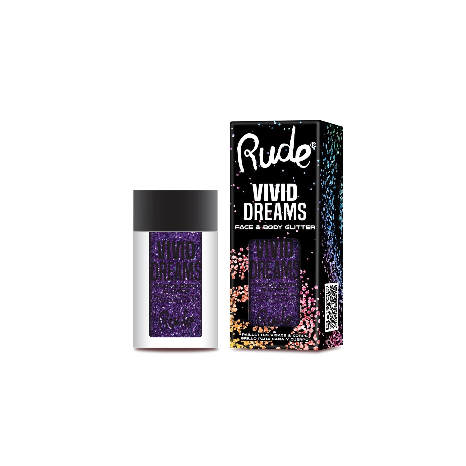 Vivid Dreams Face & Body Glitter Paralysis Loose Glitter & Pigments by Rude Cosmetics | Fleurcouture