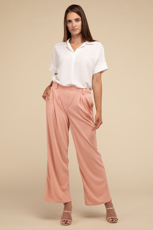 Waffle Trouser Pants by Lilou | Fleurcouture