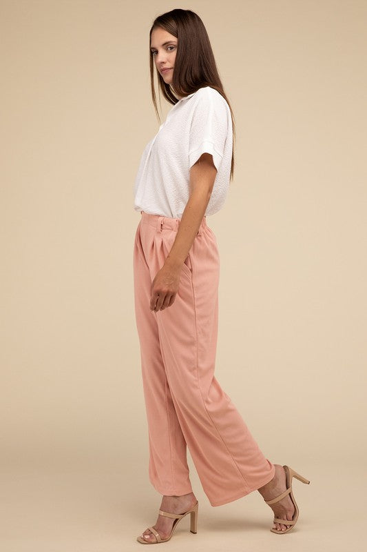 Waffle Trouser Pants by Lilou | Fleurcouture