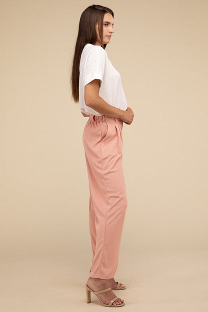 Waffle Trouser Pants by Lilou | Fleurcouture