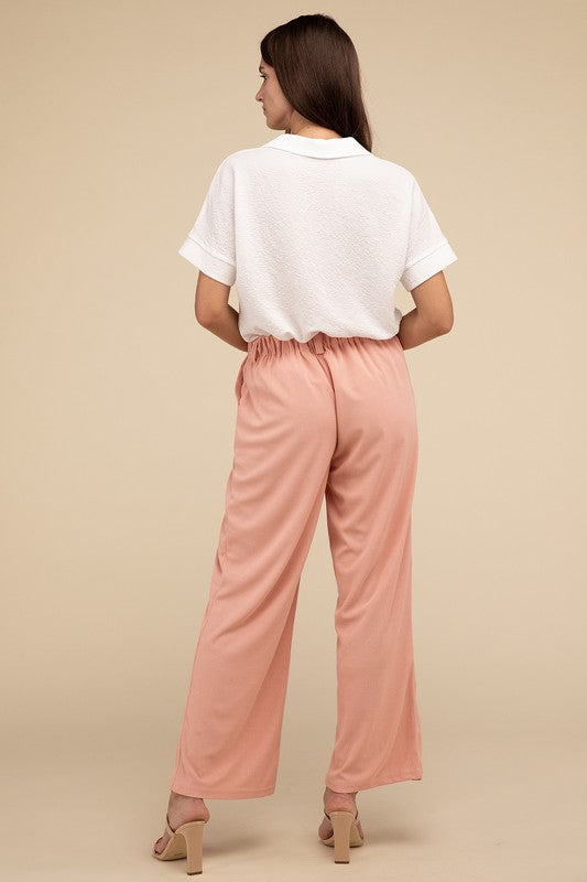 Waffle Trouser Pants by Lilou | Fleurcouture