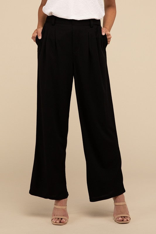 Waffle Trouser Pants by Lilou | Fleurcouture