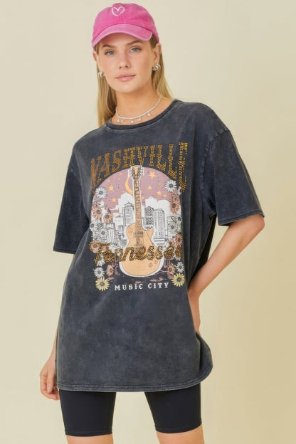 Washing Nashville Music City Graphic T-shirts by Fleurcouture | Fleurcouture