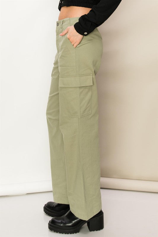 Weekend Chiller High Waist Cargo Pants by HYFVE | Fleurcouture