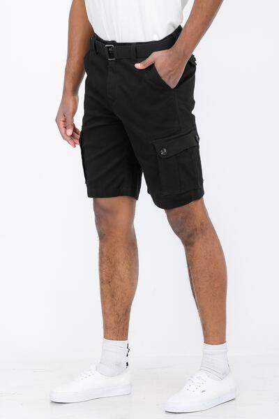 Weiv Mens Belted Cargo Shorts with Belt by WEIV | Fleurcouture