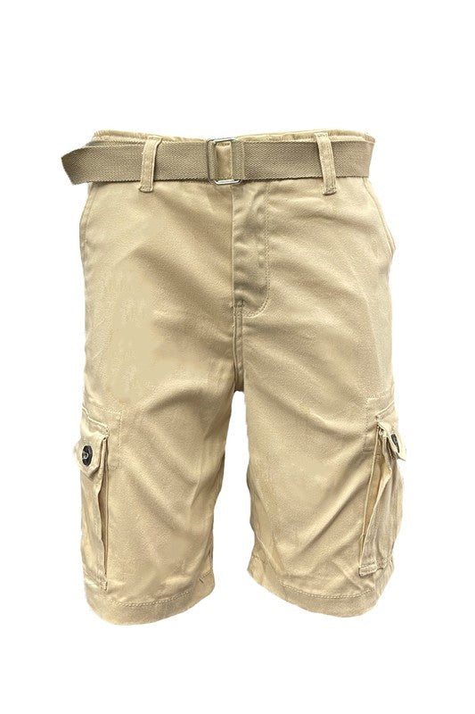 Weiv Mens Belted Cargo Shorts with Belt by WEIV | Fleurcouture