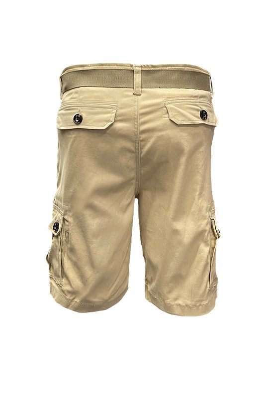 Weiv Mens Belted Cargo Shorts with Belt by WEIV | Fleurcouture