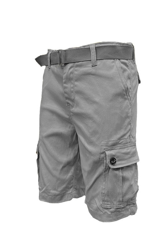 Weiv Mens Belted Cargo Shorts with Belt by WEIV | Fleurcouture