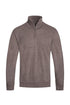 Weiv Mens Knit Quarter Zip Sweater BROWN S by WEIV | Fleurcouture