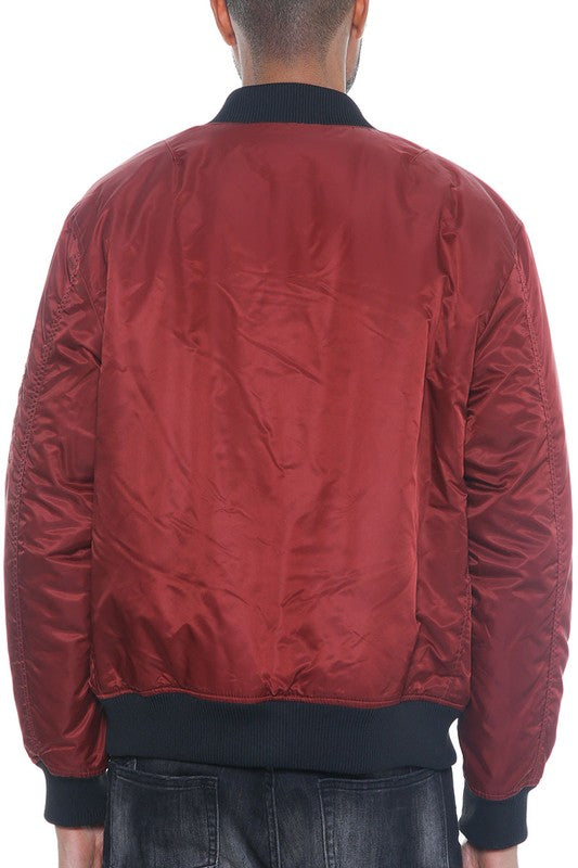 Weiv Mens Solid Padded Bomber Jacket by WEIV | Fleurcouture