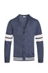 Weiv Mens Two Stripe Button Cardigan NAVY S by WEIV | Fleurcouture