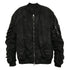 Weiv Mirosuede Scrunched Bomber Jacket BLACK S by WEIV | Fleurcouture