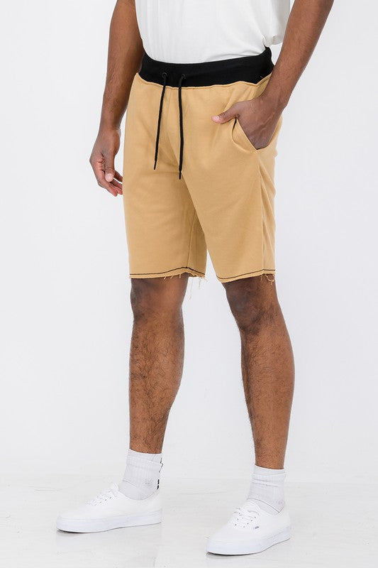 WeRaw Cut Sweat Shorts by WEIV | Fleurcouture