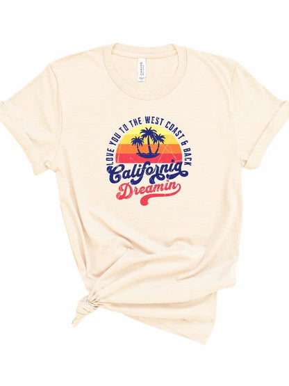 West Coast California Dreamin Graphic Tee Cream L by Ocean and 7th | Fleurcouture