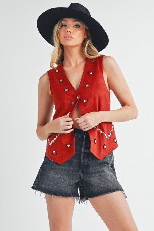 Western Love Vest S by Aemi + Co | Fleurcouture