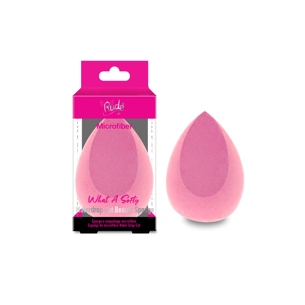 What A Softy Microfiber Waterdrop Cut Beauty Sponge Sponges & Applicators by Rude Cosmetics | Fleurcouture