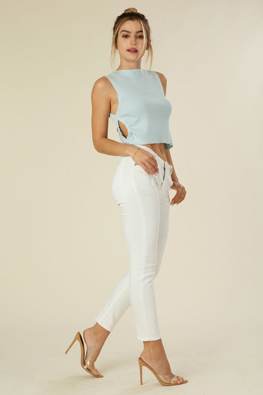 White skinny jeans White by Lilou | Fleurcouture