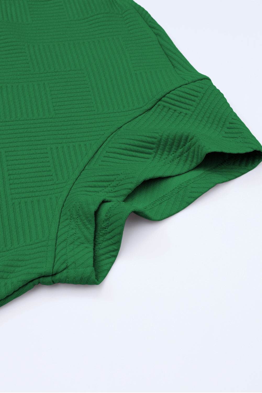 White Textured Loose Fit T Shirt and Drawstring Pants Set 95%Polyester+5%Elastane Two Piece Sets by Fleurcouture | Fleurcouture