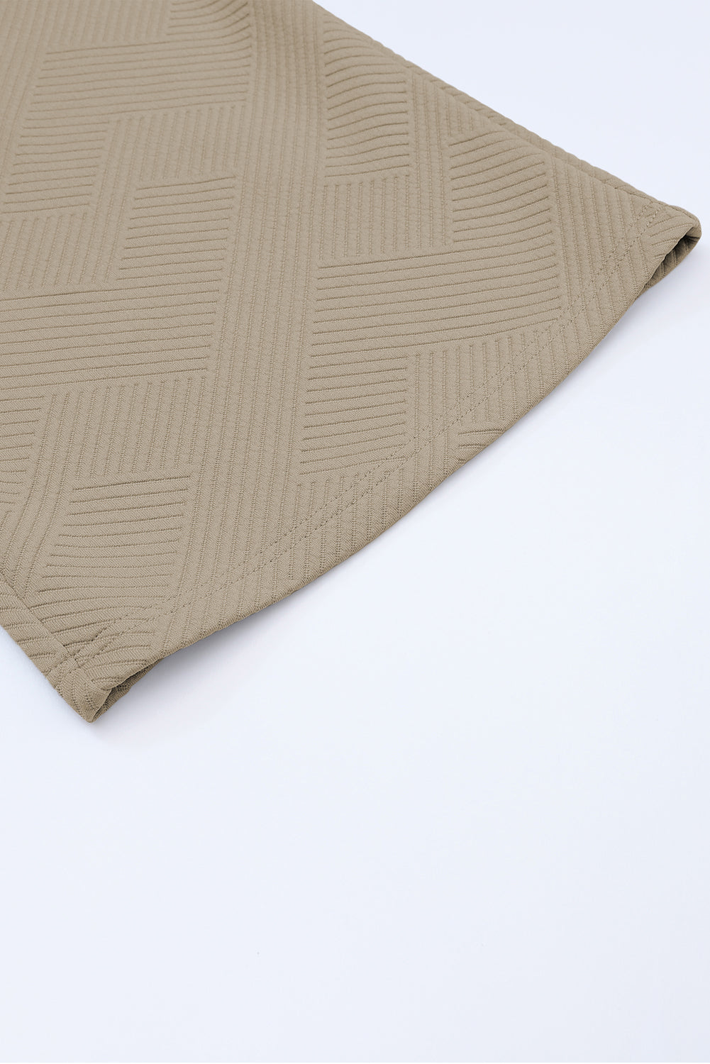 White Textured Loose Fit T Shirt and Drawstring Pants Set 95%Polyester+5%Elastane Two Piece Sets by Fleurcouture | Fleurcouture