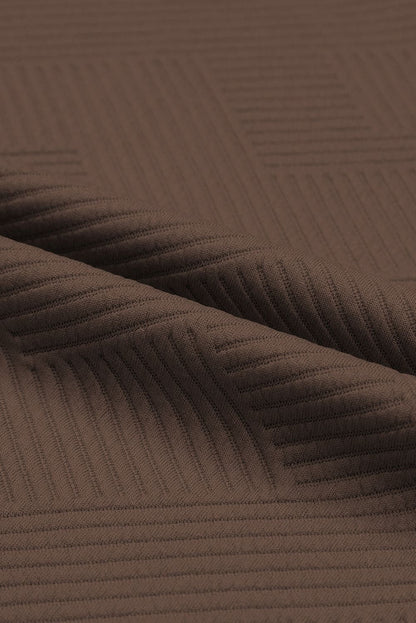 White Textured Loose Fit T Shirt and Drawstring Pants Set 95%Polyester+5%Elastane Two Piece Sets by Fleurcouture | Fleurcouture