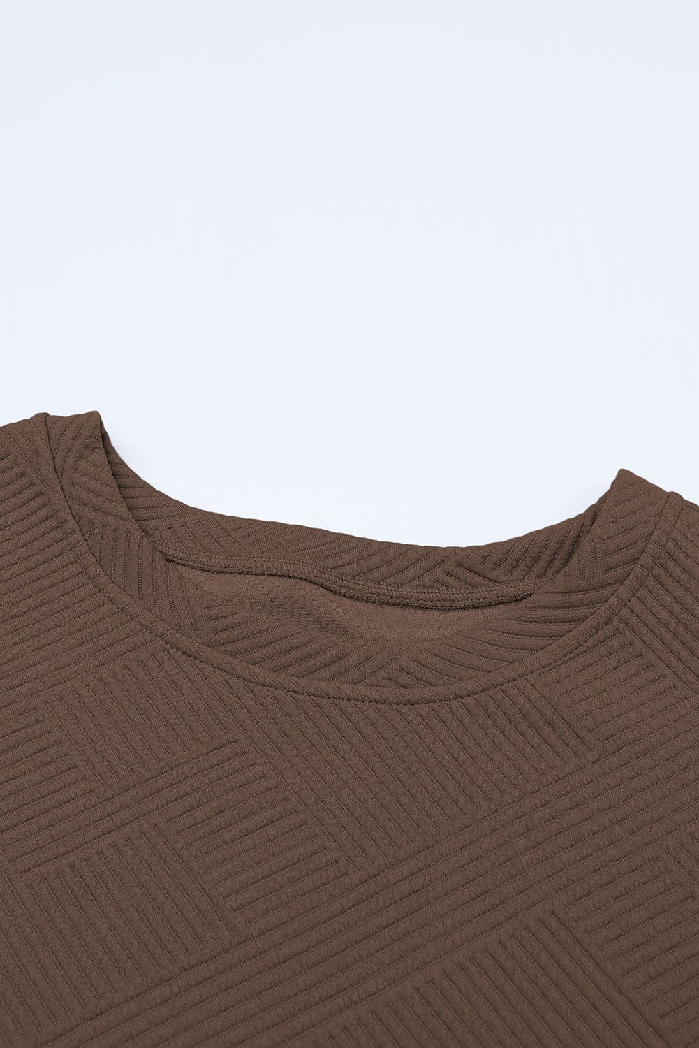 White Textured Loose Fit T Shirt and Drawstring Pants Set 95%Polyester+5%Elastane Two Piece Sets by Fleurcouture | Fleurcouture