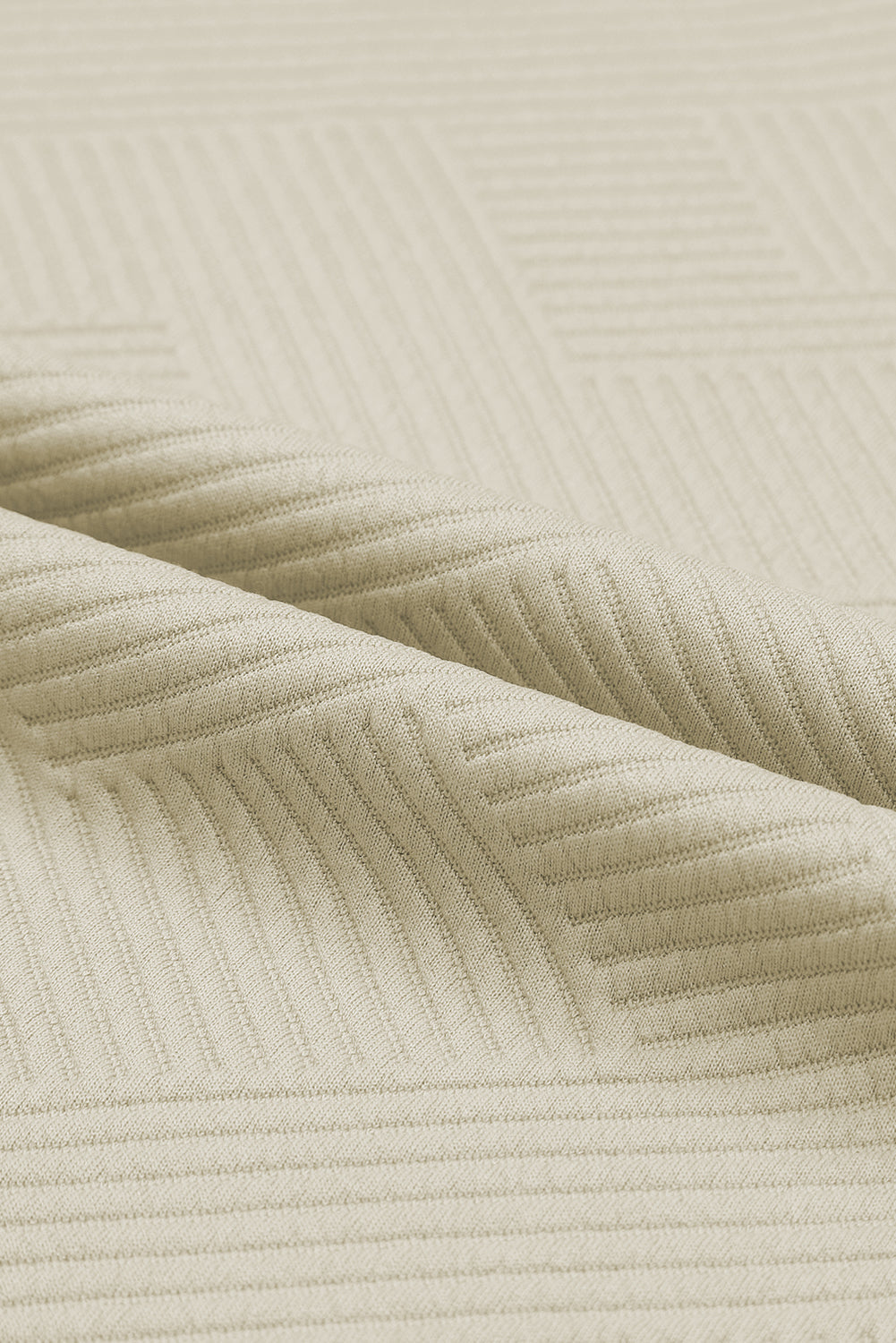 White Textured Loose Fit T Shirt and Drawstring Pants Set 95%Polyester+5%Elastane Two Piece Sets by Fleurcouture | Fleurcouture