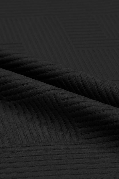 White Textured Loose Fit T Shirt and Drawstring Pants Set 95%Polyester+5%Elastane Two Piece Sets by Fleurcouture | Fleurcouture