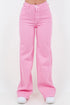 Wide Leg Jean in Bubblegum Pink Pink 1 by GJG Denim | Fleurcouture