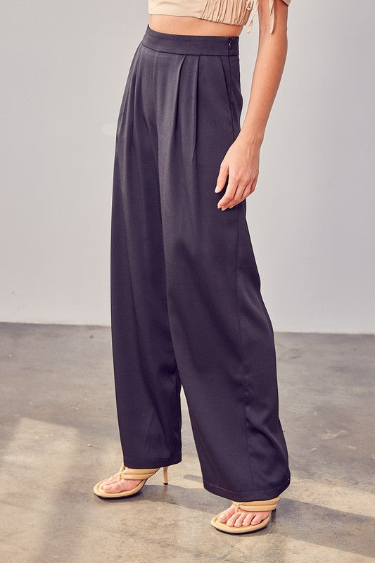 Wide Leg Pants BLACK by Do + Be Collection | Fleurcouture