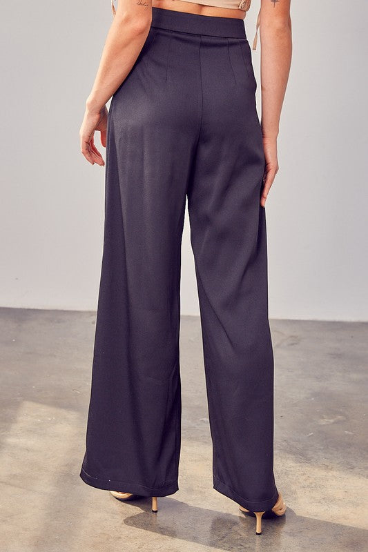 Wide Leg Pants BLACK by Do + Be Collection | Fleurcouture