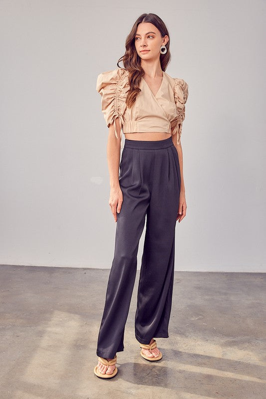 Wide Leg Pants BLACK by Do + Be Collection | Fleurcouture