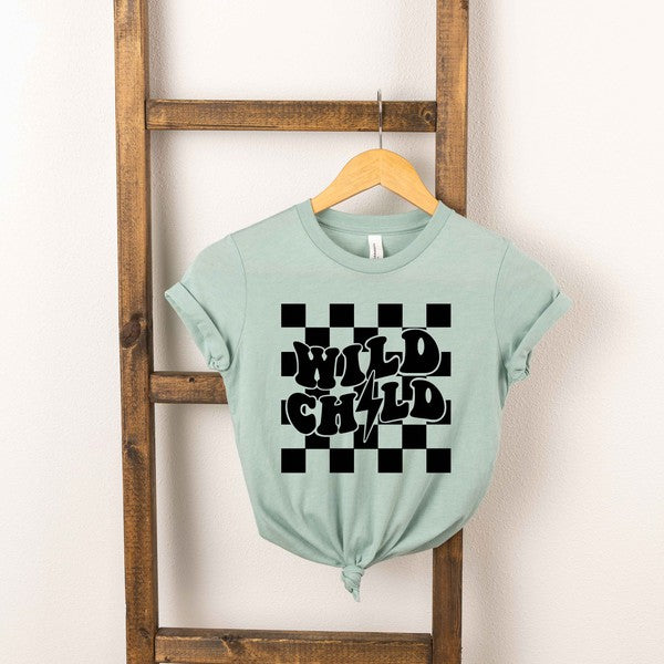 Wild Child Lightning Bolt Youth Graphic Tee Seafoam Small by The Juniper Shop | Fleurcouture