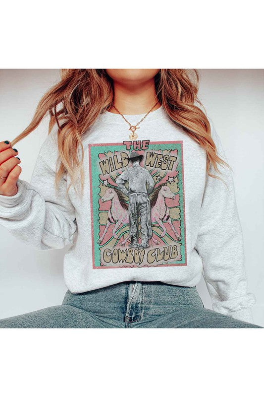 WILD WEST COWBOY GRAPHIC PLUS SIZE SWEATSHIRT by ROSEMEAD LOS ANGELES CO | Fleurcouture